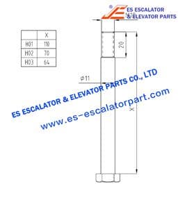 KM5226503H03 SCREW M10X64MM Use For KONE