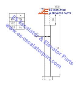 KM5226503H03 SCREW M10X64MM Use For KONE