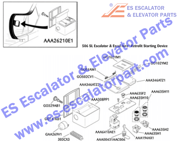 AAA26210E1 Keyswitches Assembly Retrofit Start/Stop Device Use For OTIS