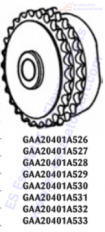 GAA20401A527 Sprockets–Pulleys–Sheaves