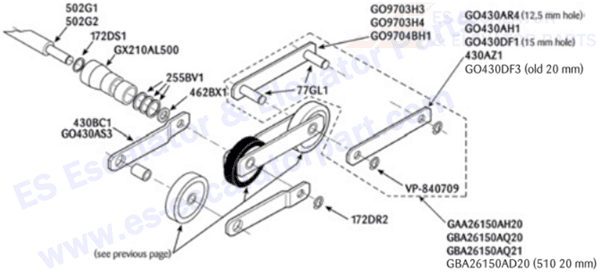 430AZ1 Step Chains Use For OTIS