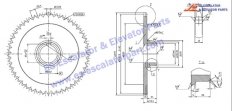 Escalator sprocket wheel for handrail drive