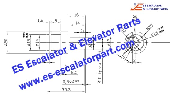 elevator door hanging wheel Use For THYSSENKRUPP