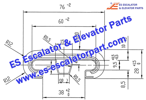 V-Type 513 Escalator Handrail Use For OTIS