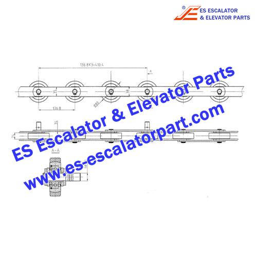 Escalator SEE30-1200-R5500 Step Chain Use For LG/SIGMA