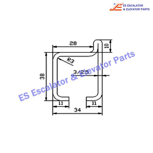 Escalator XAA50F Track Use For XIZI OTIS