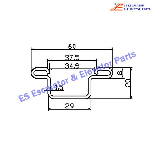 Escalator 5071059D10 Track Use For KONE