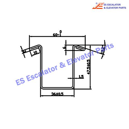 Escalator 5P6K1317 Track Use For Toshiba