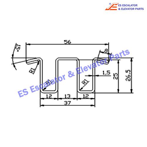 Escalator XAA50A2-53NE8352 Track Use For OTIS