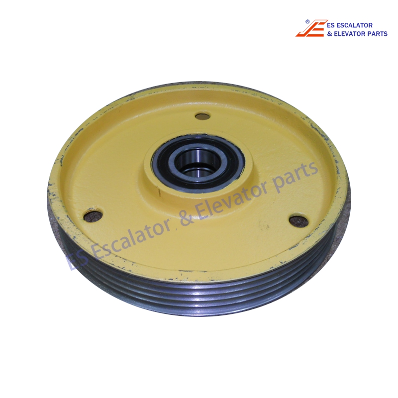 Counterweight Deflection Pulley Elevator Counterweight Deflection Pulley Otis Counterweight Deflection Pulley 400х5х10mm Width L=70mm For Shaft D=60mm With 2 Bearings 6312Z  Use For Kone
