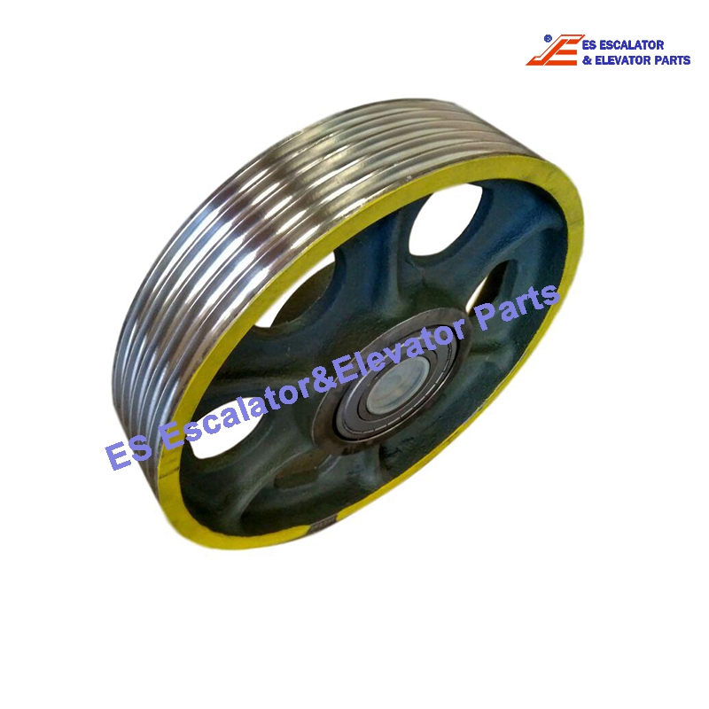 F0263BF12 Elevator Counterweight Deflection Sheave 400х5х10mm width L=83mm shaft d=60mm With 2 Bearings Use For Otis