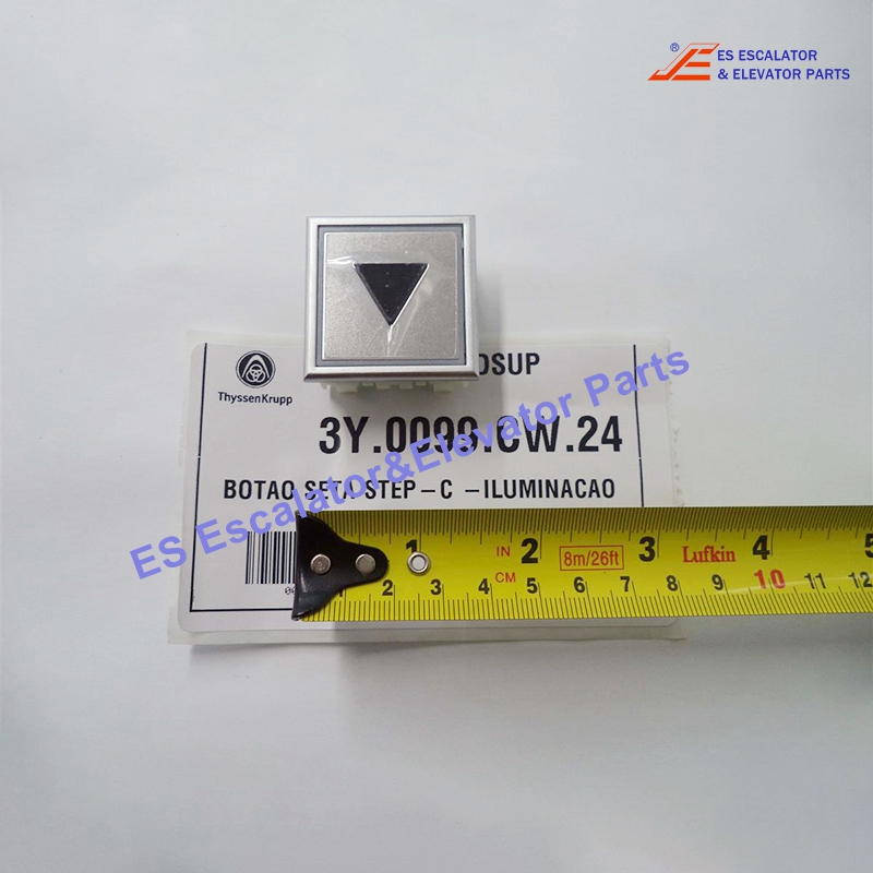 3Y.0099.CW24 Elevator Push Button Arrow Pushbutton Red Llighting Use For ThyssenKrupp