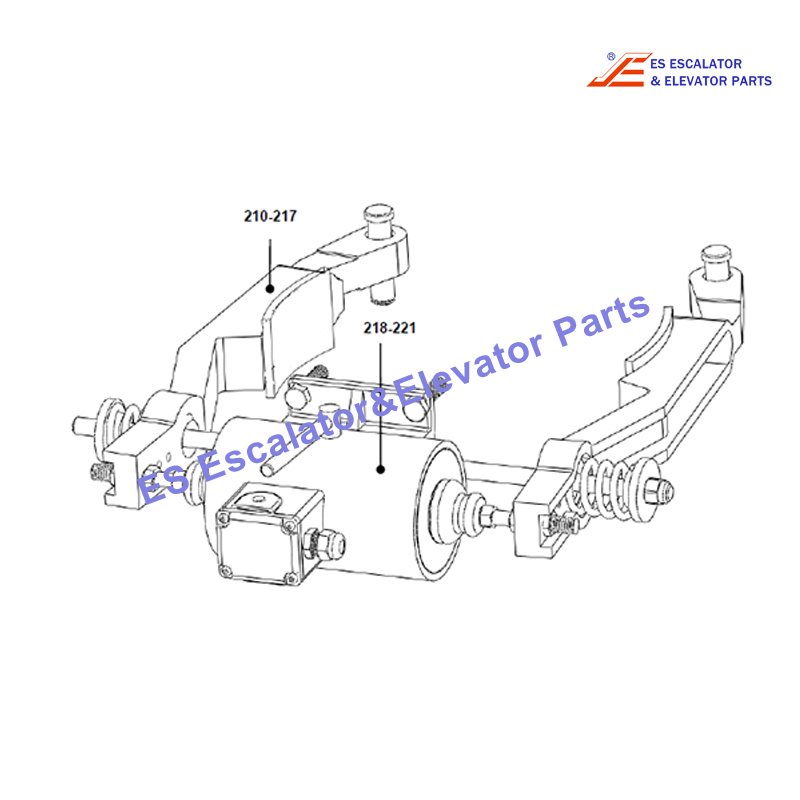XAA20400E677 Escalator Brake Lever for YFD132L-6, YFD132M-4, YFD132L-4 without lining wear Use For OTIS