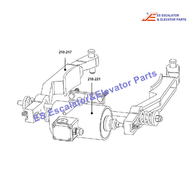 XAA20400E686 Escalator Freno Fuerza=600N Alslamientoclase B Xopspl 06-XAA20400E PG. 33 Use For Otis