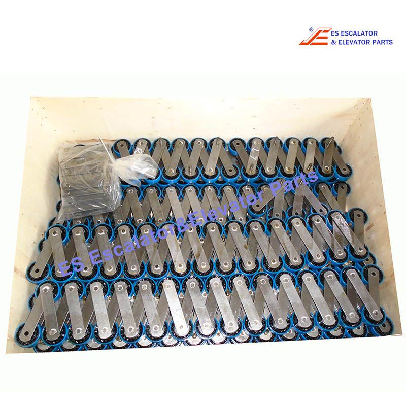 XAA332CJ-90KN Escalator Step Chain 508-XO Step Chain Reinforced Offest Link Without Axles For 1 Step 3 Links Left 3 Links Right 1pc Pin Main d=15mm Slave d=12.7mm Roller 76x22mm With All Roller Bearings Outer 30x5/Inner 35x5 Plates 90KN Use 