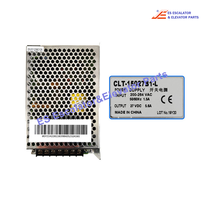 CLT-15027B1-L Elevator Power Supply IN:200-264VAC 50/60HZ 1.5A OUT: 27VDC 5.6A  Use For Otis