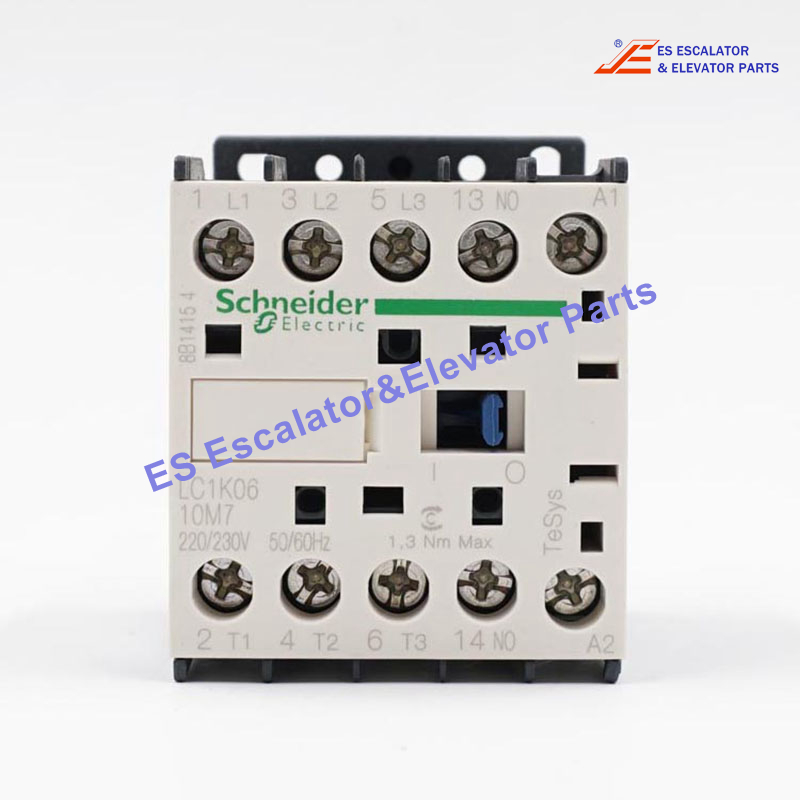 LC1 K0610M7 Elevator AC Contactor 6A 1 Terminating AC 50/60 Hz 220 / 230V Coil: 220V AC 3-pole (3NO) Use For Schneider