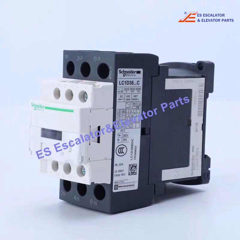 LC1D09ED Elevator TeSys Deca Contactor 3P(3 NO) - AC-3 - <= 440 V 9 A - 48 V DC Coil Use For Schneider