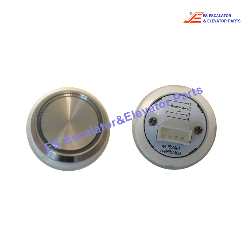 A4J52461 Elevator Push Button Red Light/Blue Light  Size: 27.5mm Stainless Steel Without Literal Use For Fuji