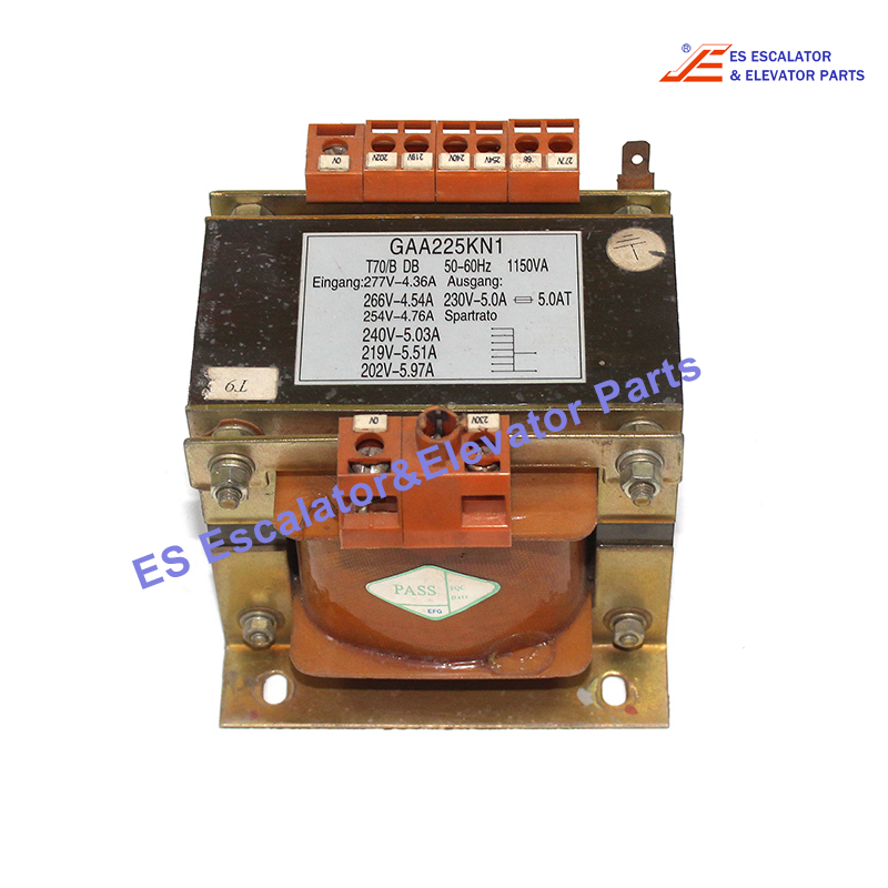 GAA225KN1 Elevator Transformer Primario: 230V,Secondario: 277/266/254/240/219/202V Rating: 1150VA 50/60HZ Use For Otis