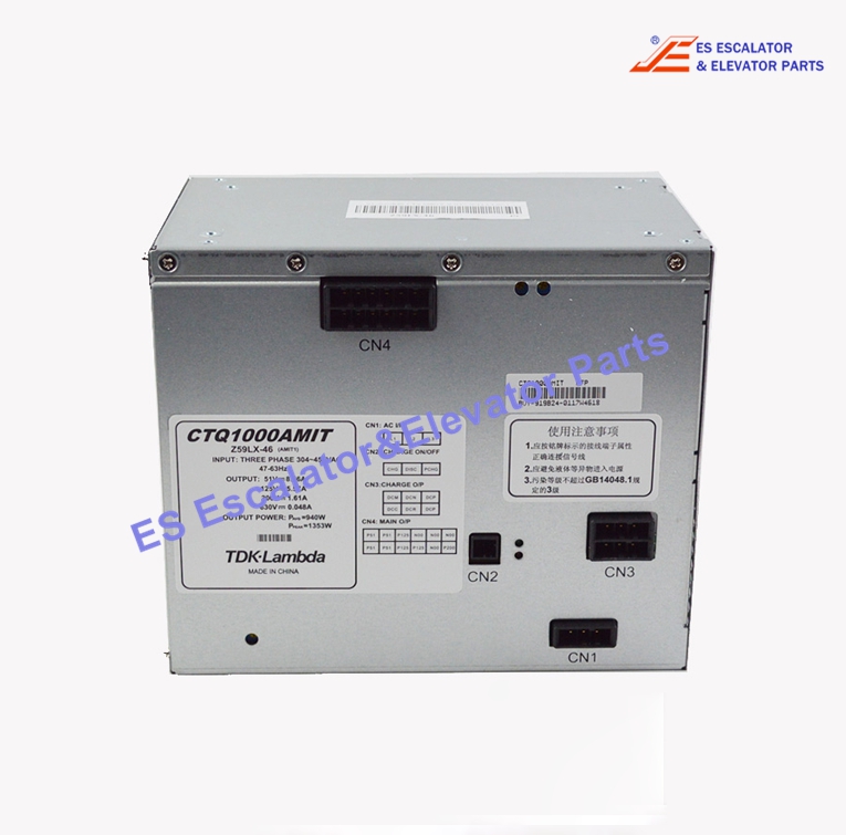 CTQ1000BMIT Elevator Switching Power Supply 3 Phase 304-456VAC 47-63HZ Use For Mitsubishi 