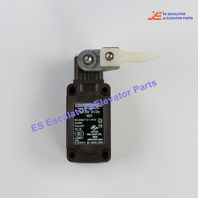 TVH 336-01/01z-M20 Escalator Limit Switch Roller Lever,2 Safety Contacts,Positive Break Only To One Side,40.5X129.5X60.5(Wxhxl),Cable Entry M20X1.5