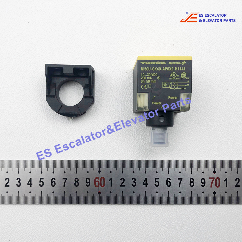 Ni50U-CK40-AP6X2-H1141 Escalator Inductive Sensor Rated Switching Distance: 50 mm Special Features: Uprox+,Factor 1  Electrical connection: Connector,M12 × 1 Output function: NO contact,PNP Use For Thyssenkrupp