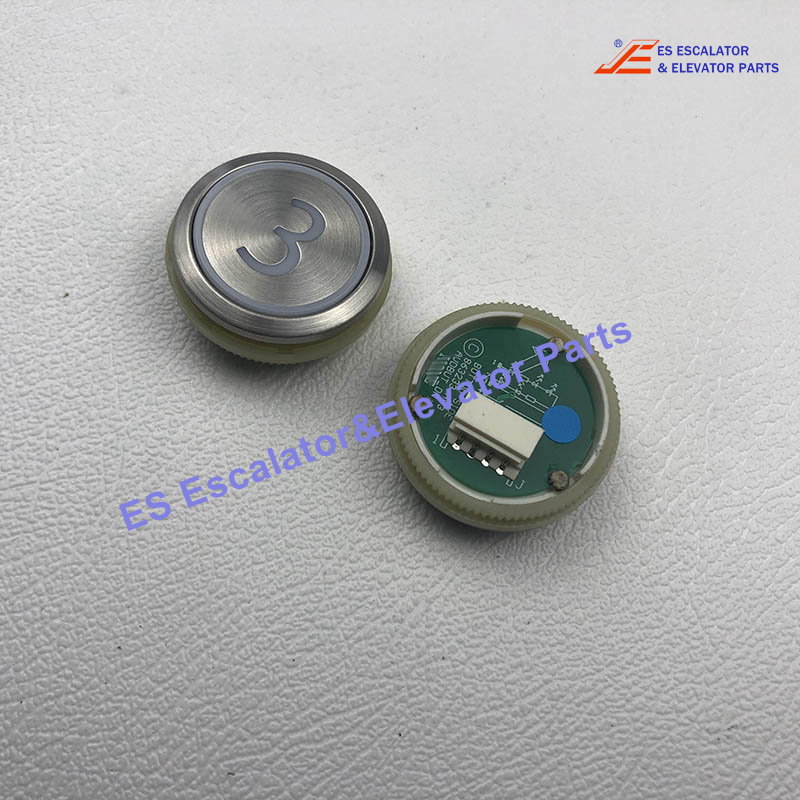 KM863050G001H003 Elevator KDS Bouton LED Blue Symbole 3 Use For Kone
