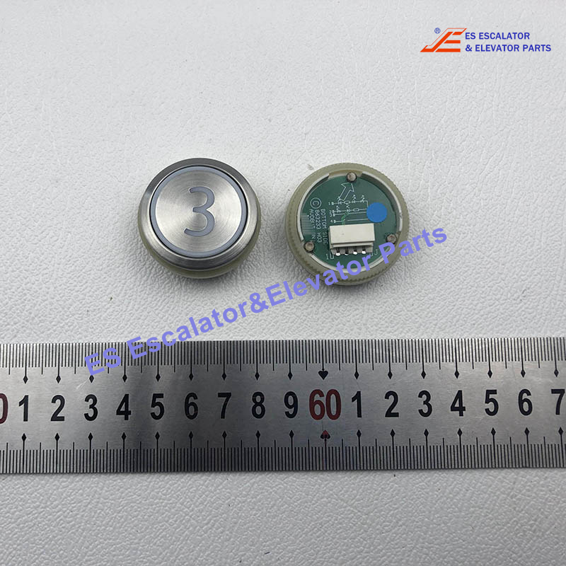 KM863050G001H003 Elevator KDS Bouton LED Blue Symbole 3 Use For Kone
