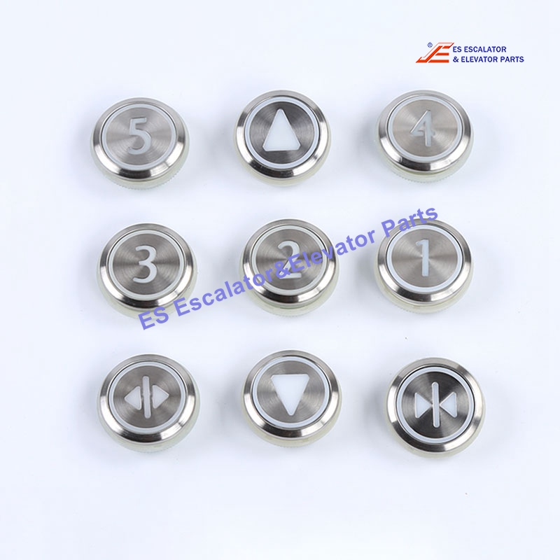 KM863050G006H229 Elevator Push Button KDS Standard Round No Braile Silver Mirror Stainless Steel Button Symbol 
