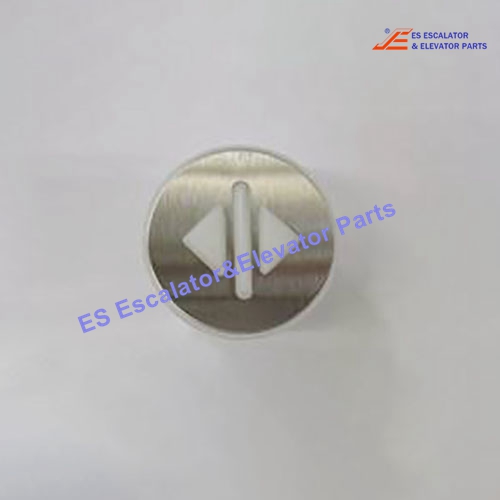 KM870821G081 Elevator Pressel Round Brushed Tactile Symbol DOB Use For Kone