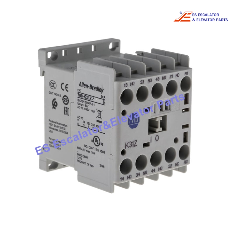 700-K31Z-ZJ Elevator Control Relay 3NO+1NC 10A Contact Rating 24 VDC Use For Allen-Bradley