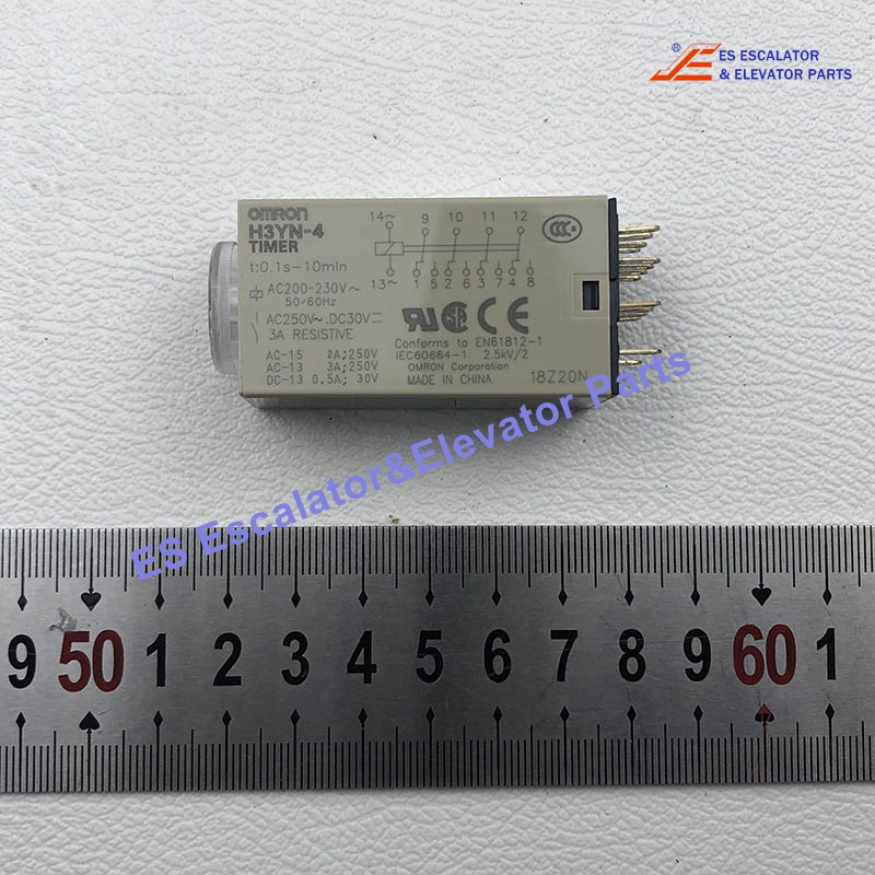 H3YN-4 Elevator Timer Relay T:0.1s-10min AC200-230V 50/60HZ Use For Omron
