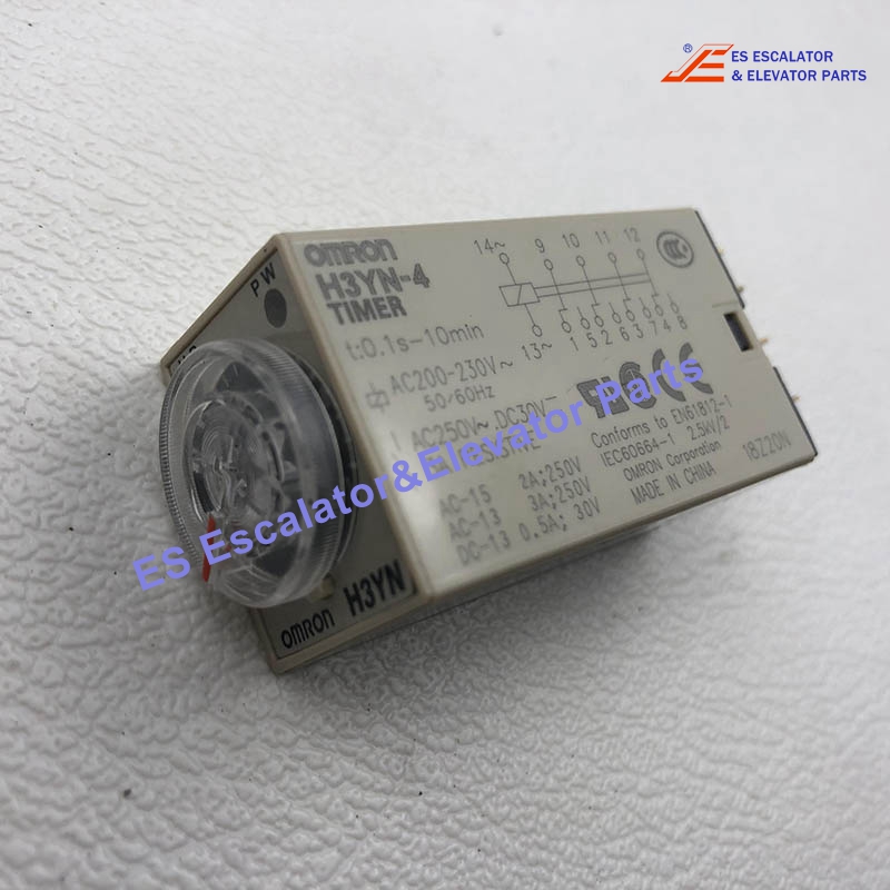 H3YN-4 Elevator Timer Relay T:0.1s-10min AC200-230V 50/60HZ Use For Omron
