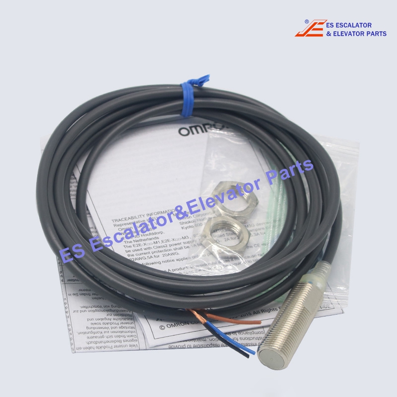 E2E-X2E1 Elevator Proximity Sensor Voltage:12-24 VDC Cable 2m Housing M12x38mm Flush Brass Use For Omron
