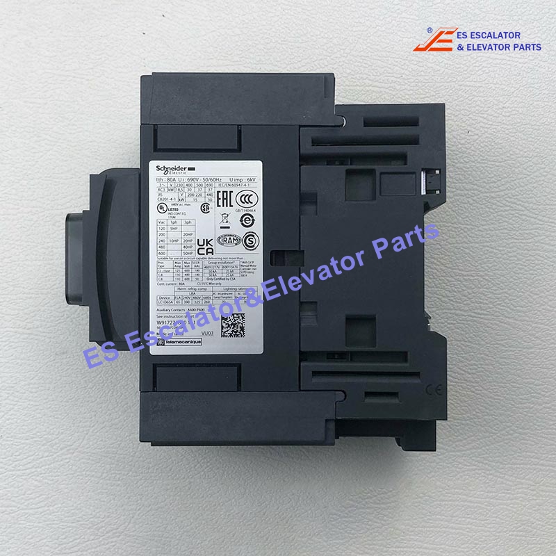 LC1D65AMD Elevator Contactor 3P(3NO) AC-3 <=440V 65A 220VDC Use For Schneider