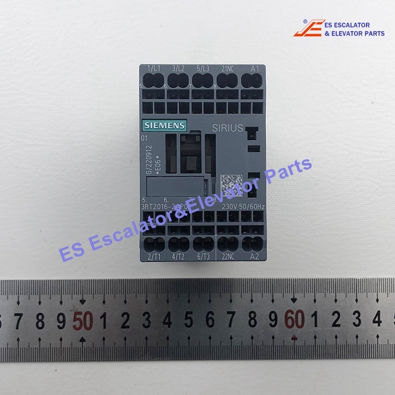 3RT2016-2AP02 Elevator Power Contactor AC-3 9A 4KW/400 V 1NC 230VAC 50/60 HZ 3-Pole Use For Siemens
