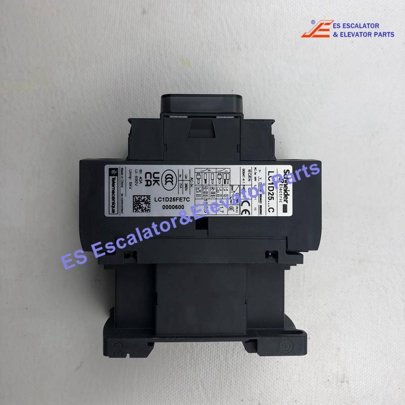 LC1D25FE7C Elevator AC Contactor 3 Poles - AC-3 440V 25A-Coil 115V AC 50/60Hz Use For Schneider