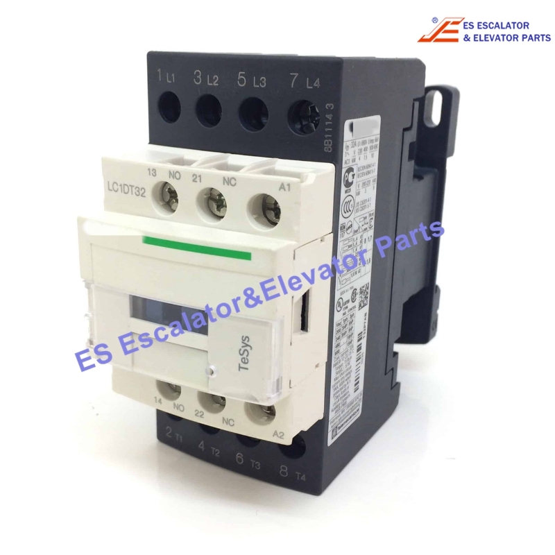 LC1DT32P7 Elevator Contactor 32A 230Vac Use For Schneider
